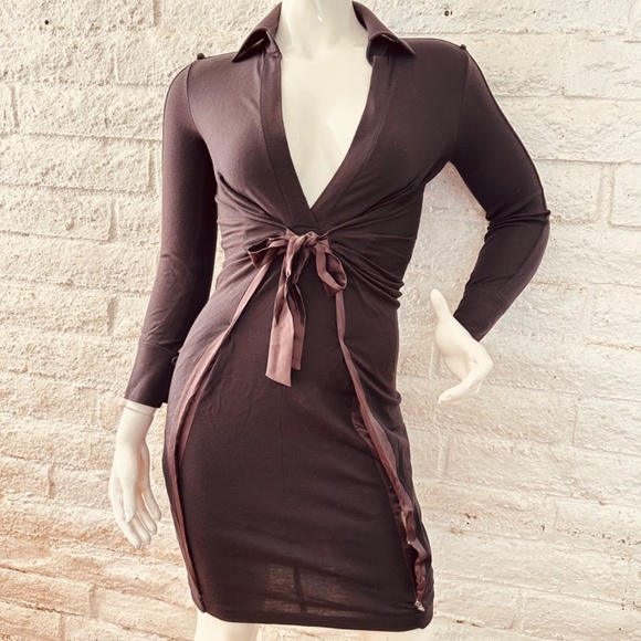 Salvadore ferragamo dress brow super elegant size s - Picture 9 of 9